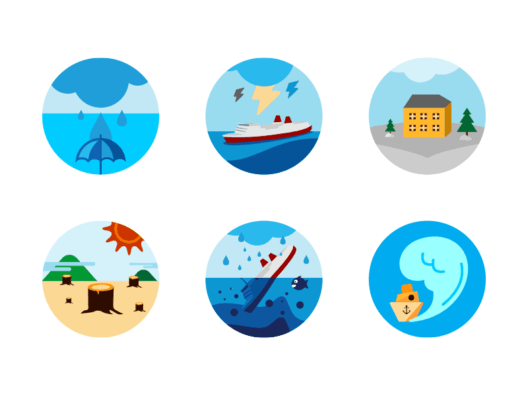 disaster flat icons