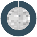 disco ball Flat Round Icon
