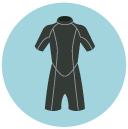 diving suit Flat Round Icon