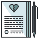divorce papers Filled Outline Icon