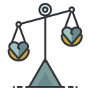 divorce scales Filled Outline Icon
