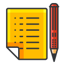 document pencil Filled Outline Icon