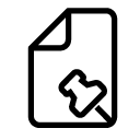 document pin line Icon