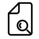 document round pin line Icon