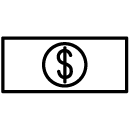 dollar bill line Icon