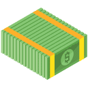 dollar bill stack Isometric Icon