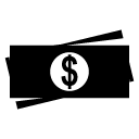 dollar bills glyph Icon