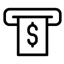 dollar extract line Icon
