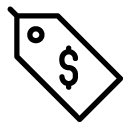 dollar tag line Icon