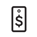 dollar tag line Icon
