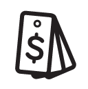 dollar tags line Icon