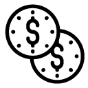 dollars line Icon