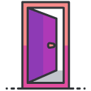door Filled Outline Icon