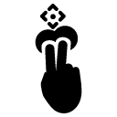 double finger move glyph Icon