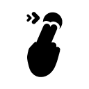 double finger move right glyph Icon