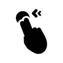 double finger move right_1 glyph Icon