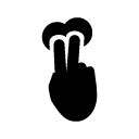 double finger tap_1 glyph Icon