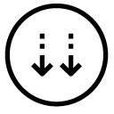double move down touch gesture line Icon