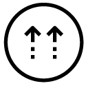 double move up touch gesture line Icon