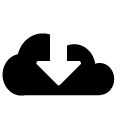 download cloud glyph Icon