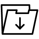 download folder line Icon