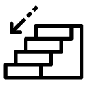 downstairs line Icon