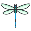 dragonfly Filled Outline Icon