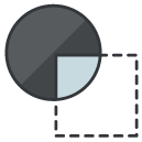 drawing mode inside Filled Outline Icon