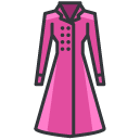 dress coat Filled Outline Icon