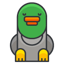 duck Filled Outline Icon