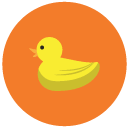 duck Flat Round Icon