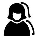 duplicate woman glyph Icon