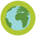 earth Flat Round Icon