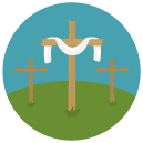 easter Flat Round Icon