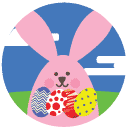 easter bunny flat Icon