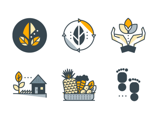ecology filled outline icons