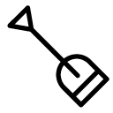 edged shovel line Icon