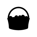 egg basket glyph Icon