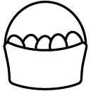 egg basket line Icon