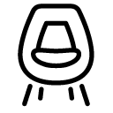 egg chair line Icon