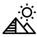 egyptian pyramids line Icon