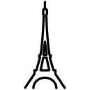 eiffel tower line Icon