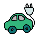 electric car Doodle Icons