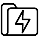 electric folder line Icon copy