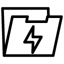 electric folder line Icon