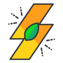 electric leaf Filled Outline Icon