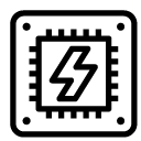electric microchip line Icon