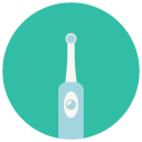 electric toothbrush Flat Round Icon