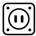 electricity plug line Icon