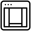 element left, right and down line Icon